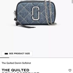 Marc Jacobs Blue and Silver Quilted Crossbody Bag